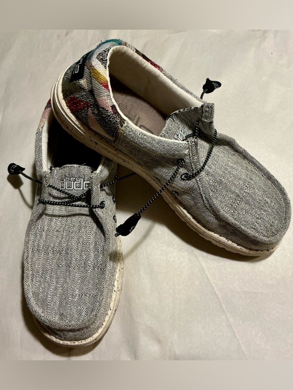Hey Dude Wally Funk Multi- Color Woven Slip-On Loafer Mens 11 Lightweight - Picture 10 of 16